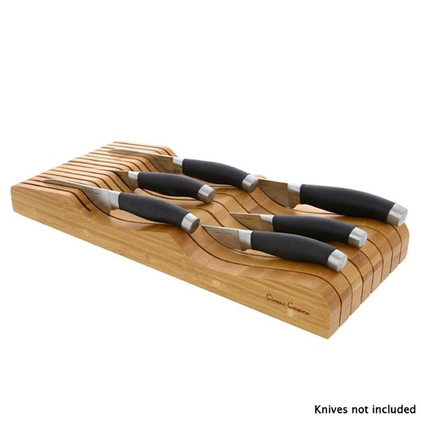 Carne In Drawer Bamboo Knife Block & Cutlery Storage Organizer CA1673406
